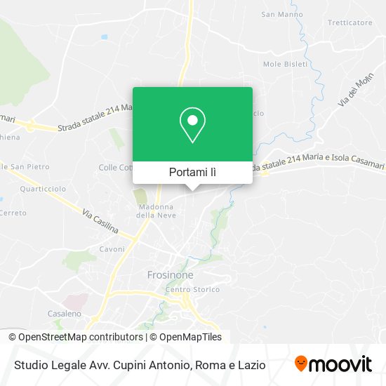 Mappa Studio Legale Avv. Cupini Antonio