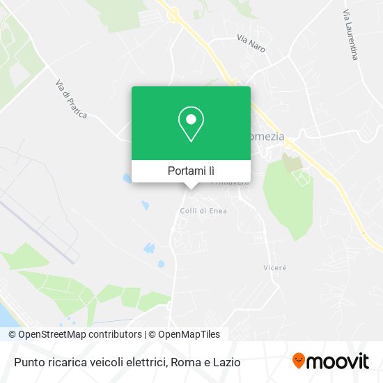 Mappa Punto ricarica veicoli elettrici