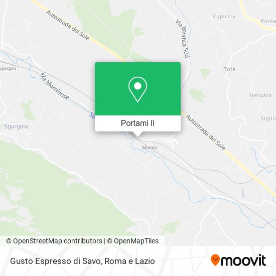 Mappa Gusto Espresso di Savo