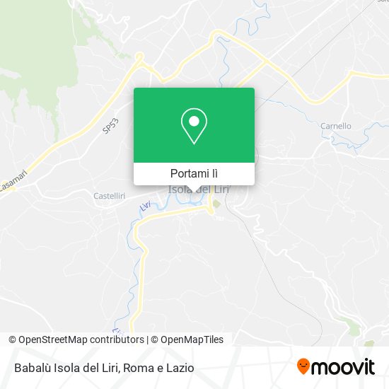 Mappa Babalù Isola del Liri