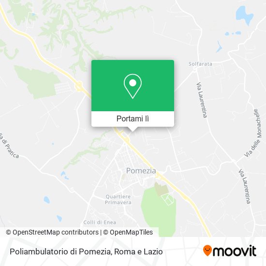 Mappa Poliambulatorio di Pomezia