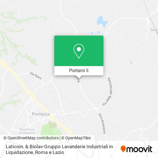 Mappa Laticoin. & Biolav-Gruppo Lavanderie Industriali in Liquidazione