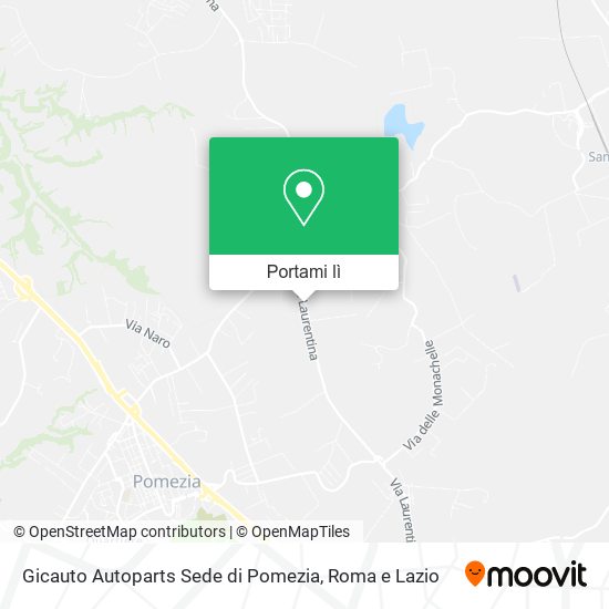 Mappa Gicauto Autoparts Sede di Pomezia