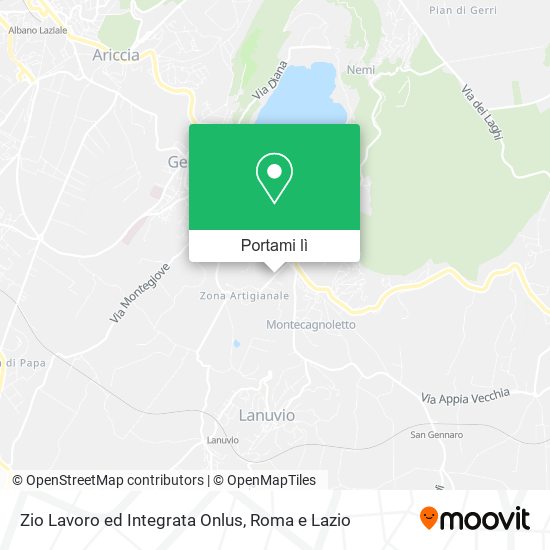 Mappa Zio Lavoro ed Integrata Onlus