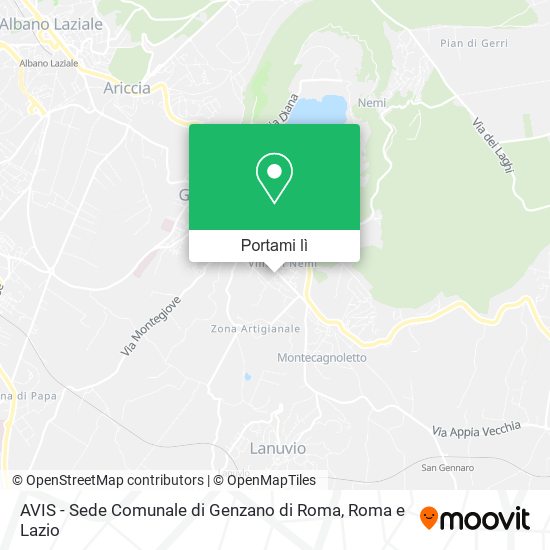 Mappa AVIS - Sede Comunale di Genzano di Roma