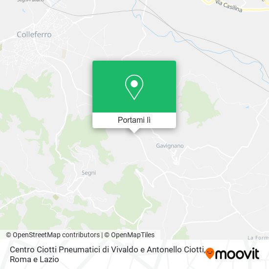 Mappa Centro Ciotti Pneumatici di Vivaldo e Antonello Ciotti
