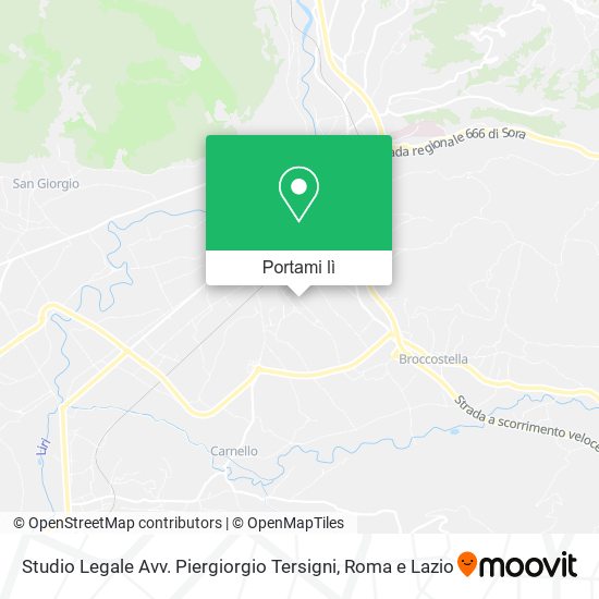 Mappa Studio Legale Avv. Piergiorgio Tersigni