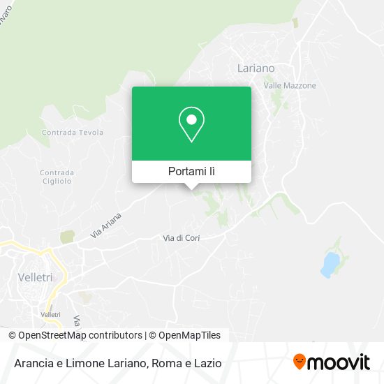 Mappa Arancia e Limone Lariano