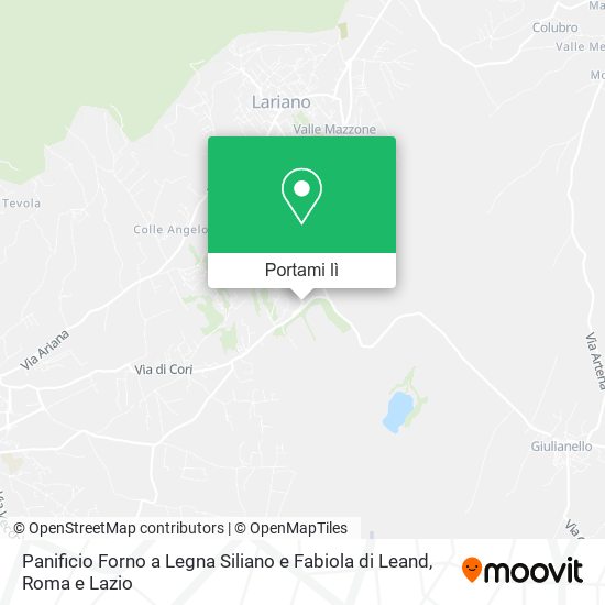 Mappa Panificio Forno a Legna Siliano e Fabiola di Leand