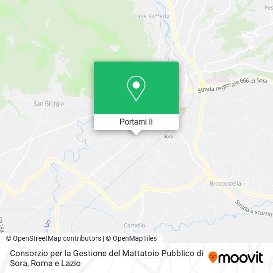 Mappa Consorzio per la Gestione del Mattatoio Pubblico di Sora