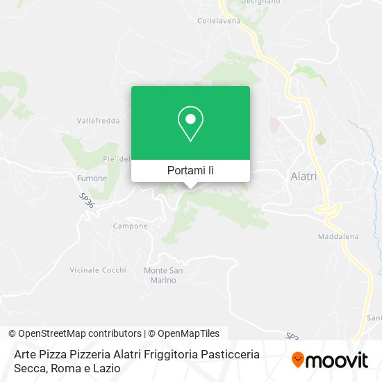 Mappa Arte Pizza Pizzeria Alatri Friggitoria Pasticceria Secca