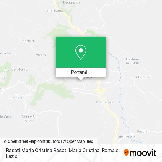 Mappa Rosati Maria Cristina Rosati Maria Cristina