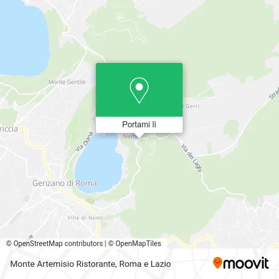 Mappa Monte Artemisio Ristorante