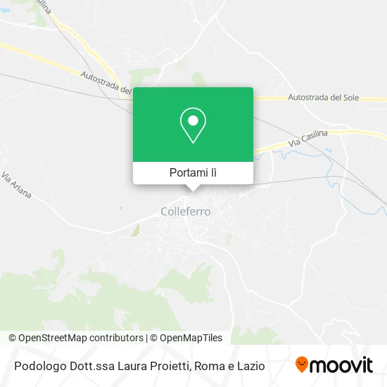Mappa Podologo Dott.ssa Laura Proietti