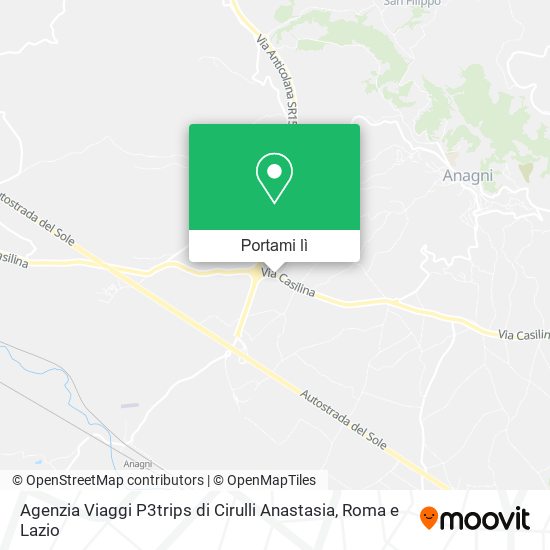 Mappa Agenzia Viaggi P3trips di Cirulli Anastasia