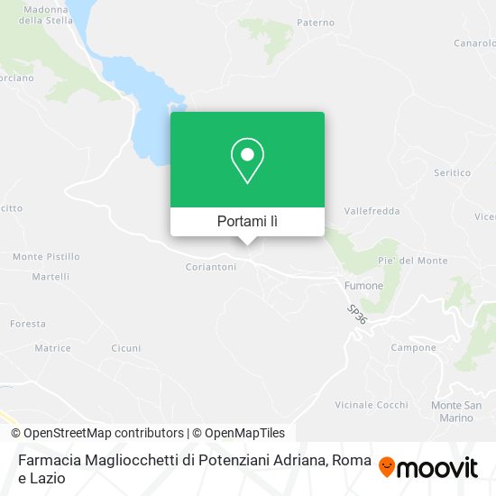 Mappa Farmacia Magliocchetti di Potenziani Adriana