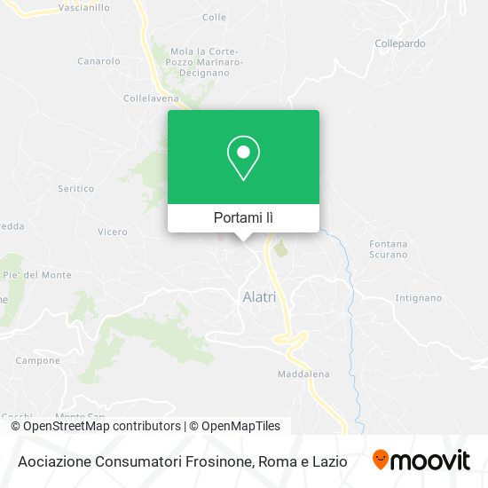 Mappa Aociazione Consumatori Frosinone