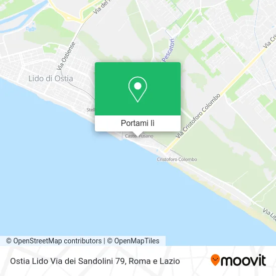 Mappa Ostia Lido Via dei Sandolini 79