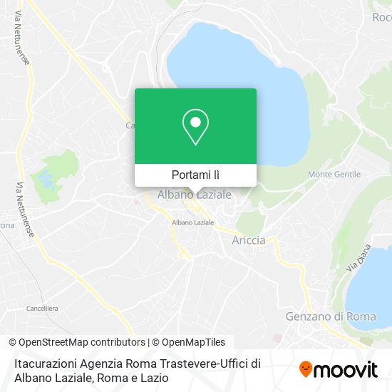 Mappa Itacurazioni Agenzia Roma Trastevere-Uffici di Albano Laziale