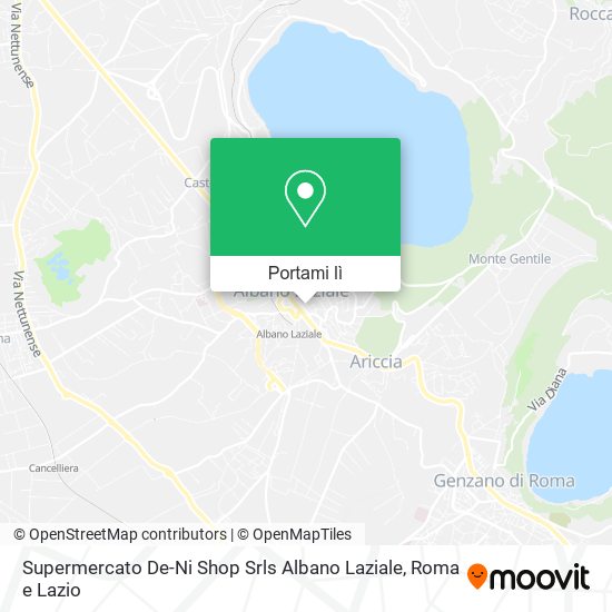 Mappa Supermercato De-Ni Shop Srls Albano Laziale