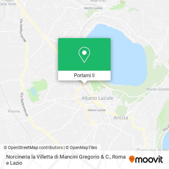 Mappa Norcineria la Villetta di Mancini Gregorio & C.