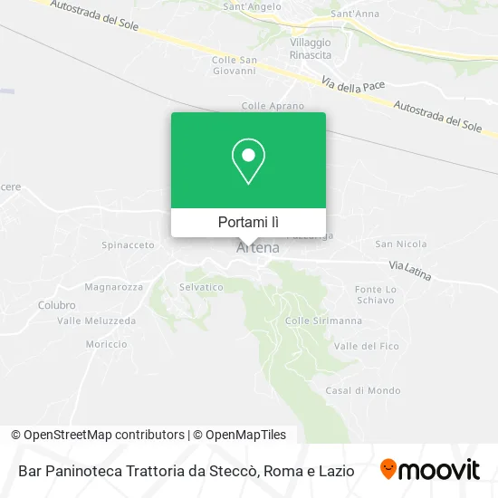 Mappa Bar Paninoteca Trattoria da Steccò