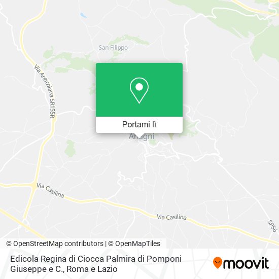 Mappa Edicola Regina di Ciocca Palmira di Pomponi Giuseppe e C.