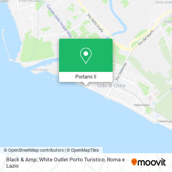 Mappa Black & Amp; White Outlet Porto Turistico