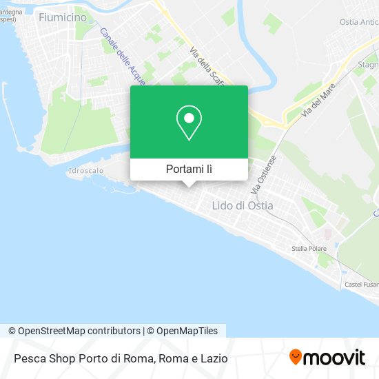 Mappa Pesca Shop Porto di Roma