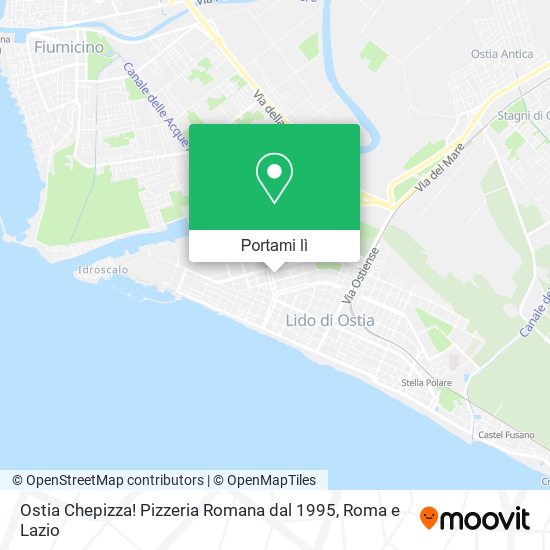 Mappa Ostia Chepizza! Pizzeria Romana dal 1995