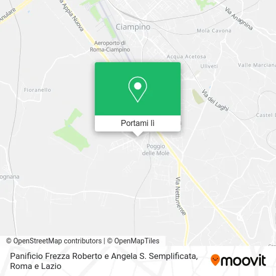 Mappa Panificio Frezza Roberto e Angela S. Semplificata