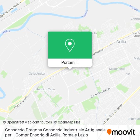 Mappa Consorzio Dragona Consorzio Industriale Artigianale per il Compr Ensorio di Acilia