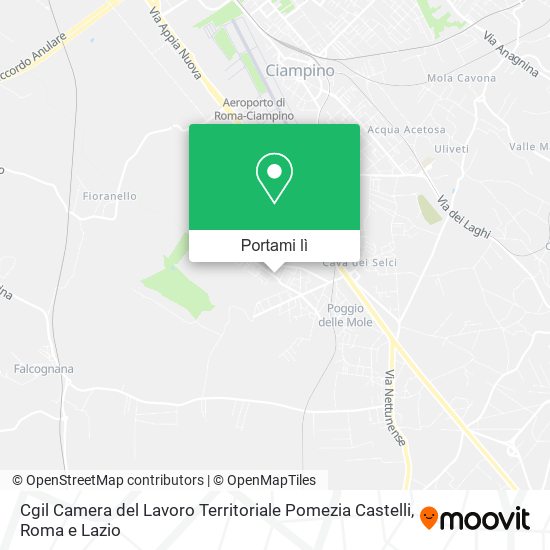 Mappa Cgil Camera del Lavoro Territoriale Pomezia Castelli