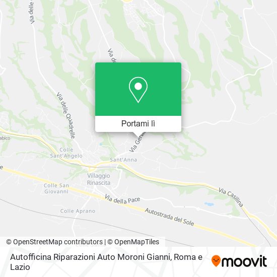 Mappa Autofficina Riparazioni Auto Moroni Gianni