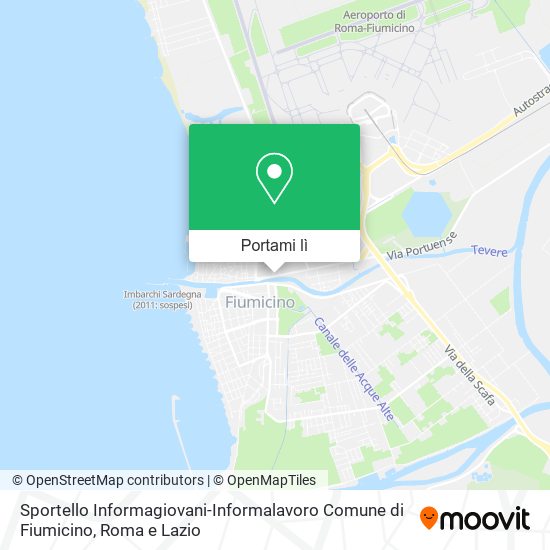 Mappa Sportello Informagiovani-Informalavoro Comune di Fiumicino