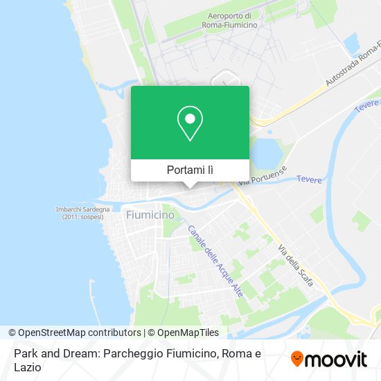 Mappa Park and Dream: Parcheggio Fiumicino