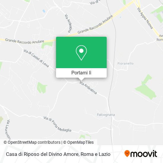 Mappa Casa di Riposo del Divino Amore