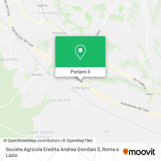 Mappa Societa Agricola Eredita Andrea Giordani S