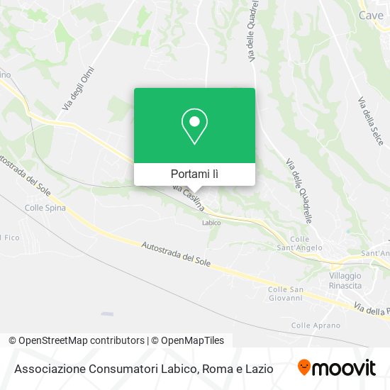 Mappa Associazione Consumatori Labico