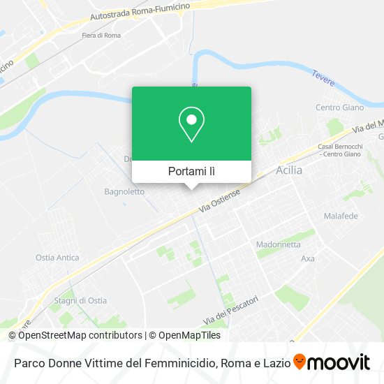 Mappa Parco Donne Vittime del Femminicidio