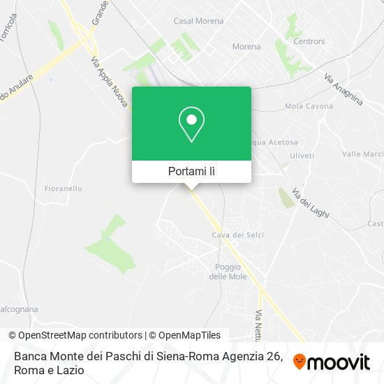 Mappa Banca Monte dei Paschi di Siena-Roma Agenzia 26