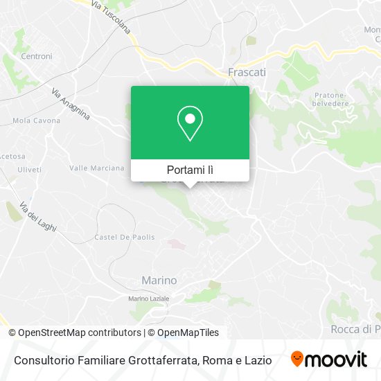 Mappa Consultorio Familiare Grottaferrata