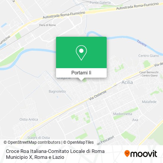 Mappa Croce Roa Italiana-Comitato Locale di Roma Municipio X