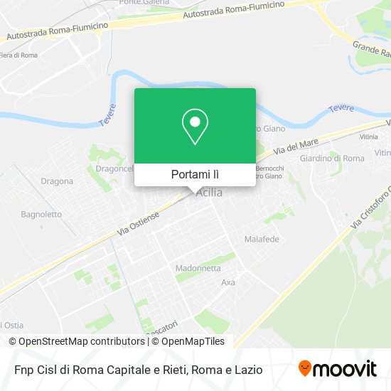 Mappa Fnp Cisl di Roma Capitale e Rieti