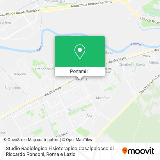 Mappa Studio Radiologico Fisioterapico Casalpalocco di Riccardo Ronconi