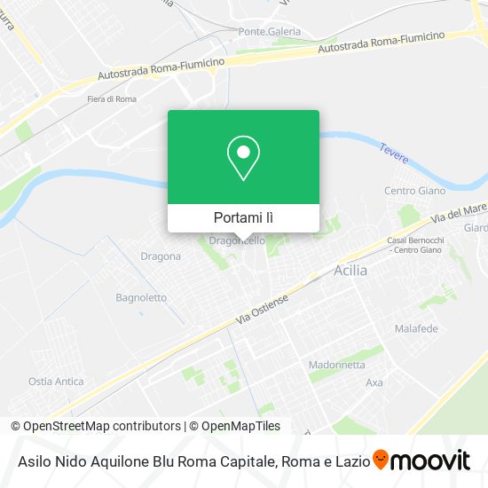 Mappa Asilo Nido Aquilone Blu Roma Capitale