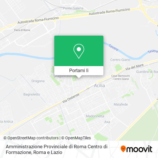 Mappa Amministrazione Provinciale di Roma Centro di Formazione