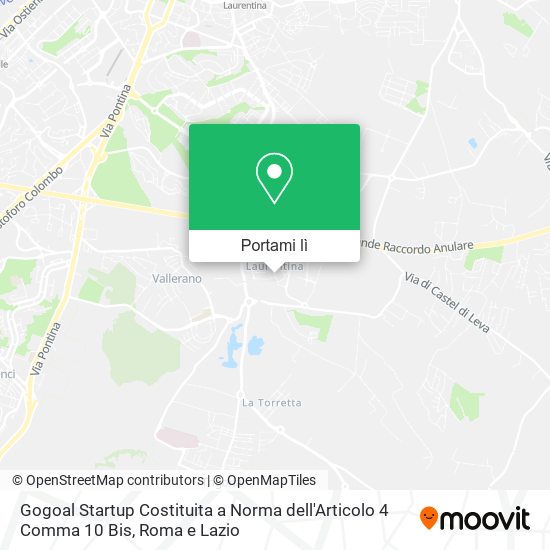 Mappa Gogoal Startup Costituita a Norma dell'Articolo 4 Comma 10 Bis