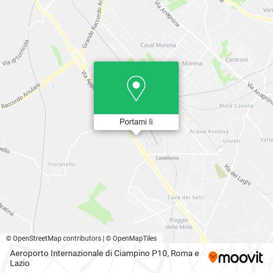 Mappa Aeroporto Internazionale di Ciampino P10