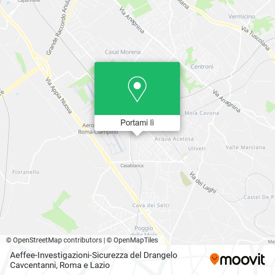 Mappa Aeffee-Investigazioni-Sicurezza del Drangelo Cavcentanni